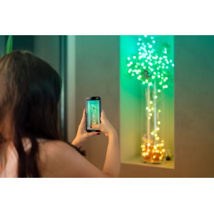 Twinkly - LED RGB Ściemnialny łańcuch bożonarodzeniowy CANDIES 100xLED 8 m USB Wi-Fi