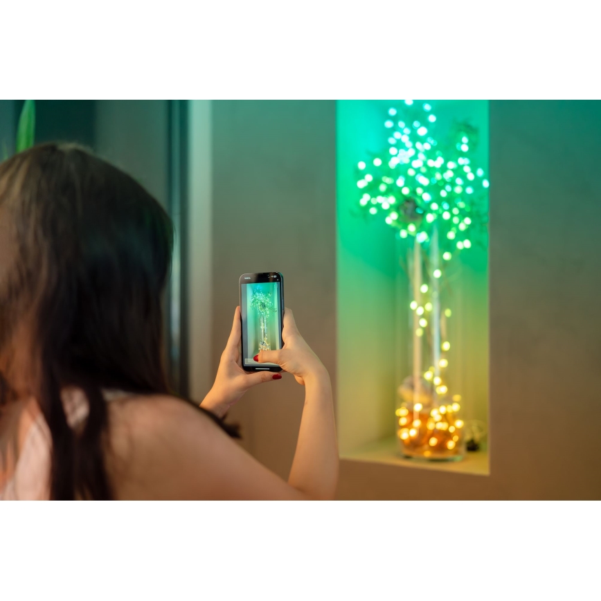 Twinkly - LED RGB ściemnialny łańcuch świąteczny CANDIES 100xLED 8 m USB Wi-Fi