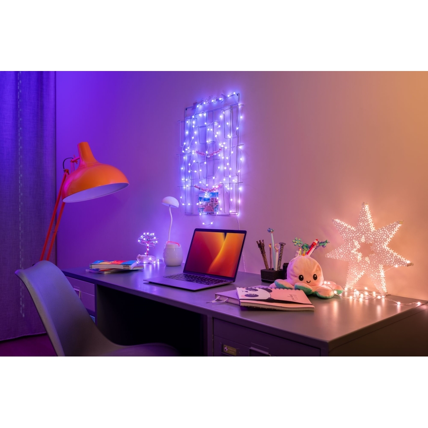Twinkly - LED RGB ściemnialny łańcuch CANDIES 100 diod LED 8 m USB Wi-Fi