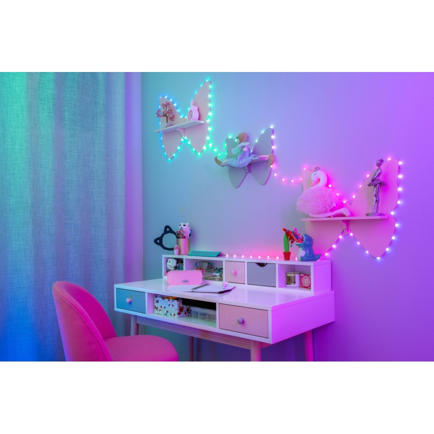 Twinkly - LED RGB ściemnialny łańcuch CANDIES 100 diod LED 8 m USB Wi-Fi