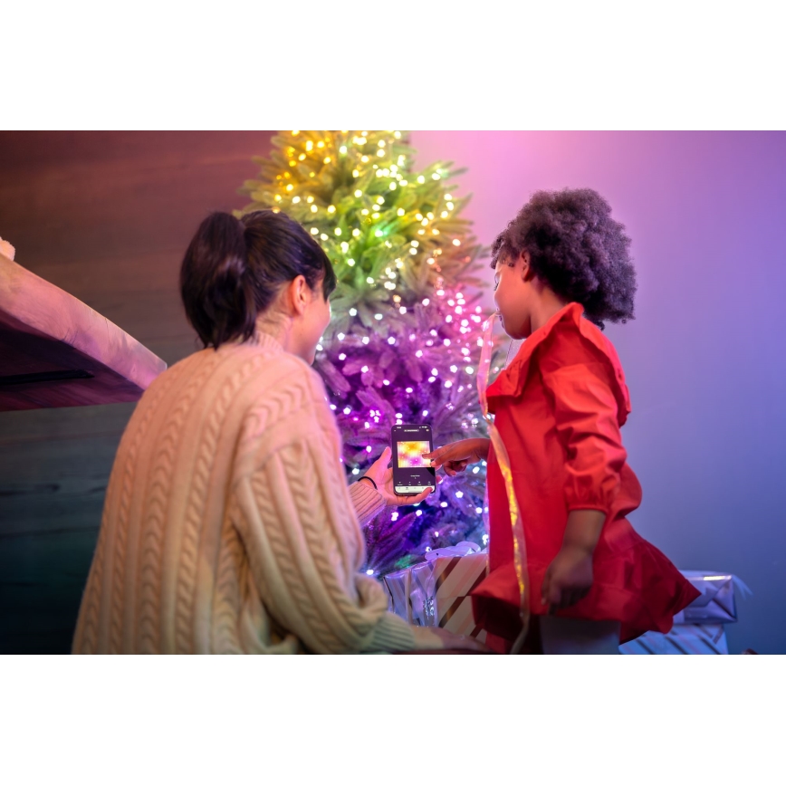 Twinkly - ściemnialny łańcuch świetlny LED RGB CANDIES, 200 diod LED, 14 m, USB, Wi-Fi