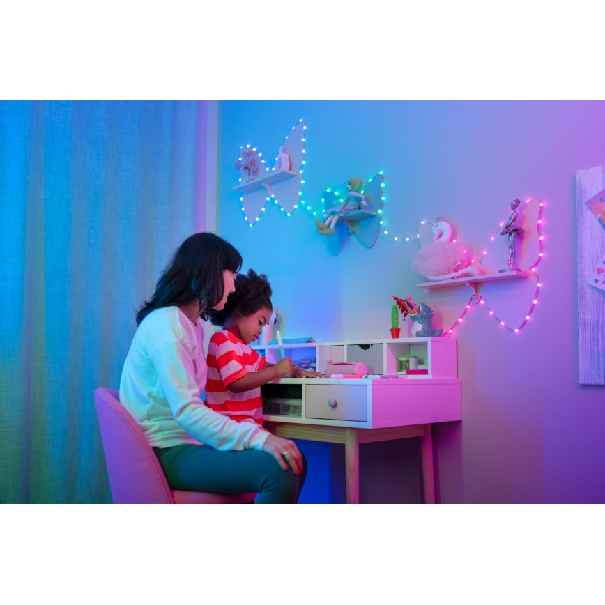 Twinkly - ściemnialny łańcuch świetlny LED RGB CANDIES, 200 diod LED, 14 m, USB, Wi-Fi