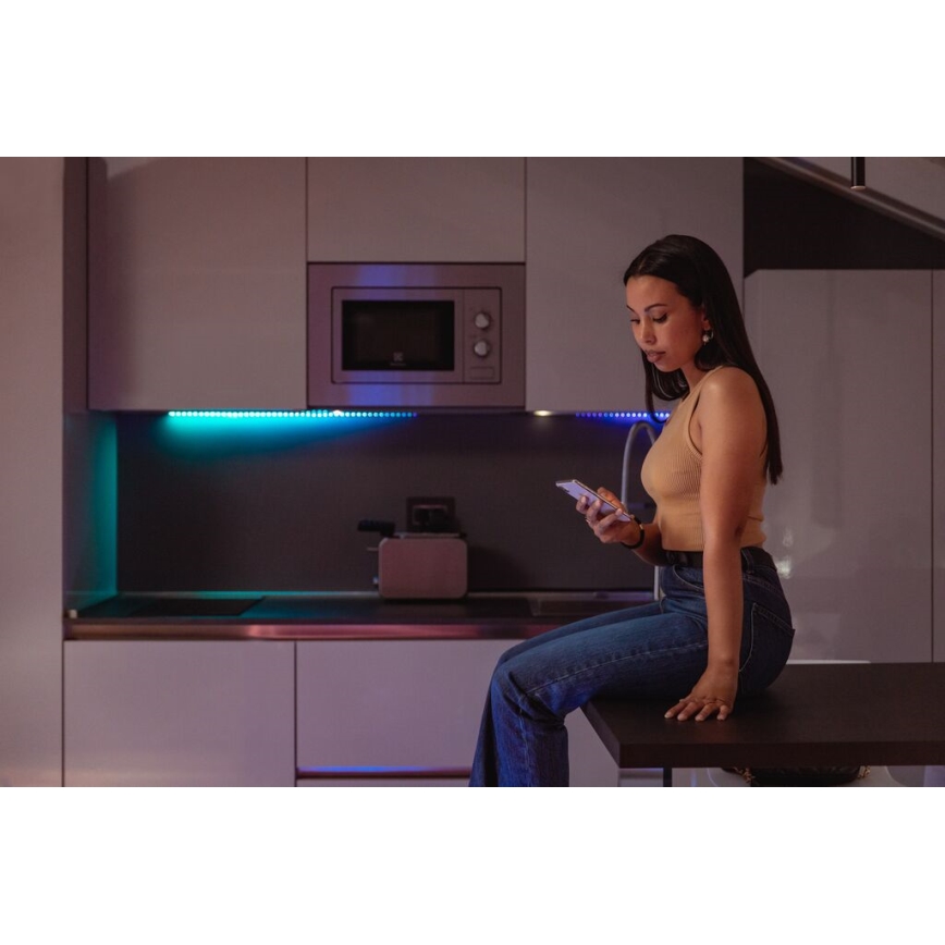 Twinkly - LED RGB Ściemnialna taśma przedłużająca LINE 100xLED 1,5 m Wi-Fi