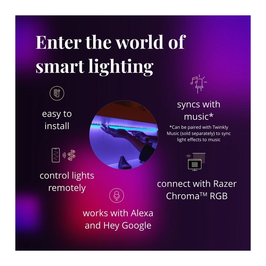 Twinkly - LED RGB Taśma ściemnialna LINE 100xLED 1,5 m Wi-Fi