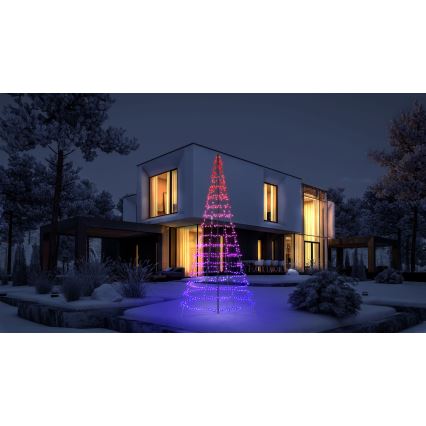 Twinkly - LED RGBW Ściemnialna zewnętrzna choinka świąteczna LIGHT TREE, 1000 diod LED, 6 m, IP44, Wi-Fi