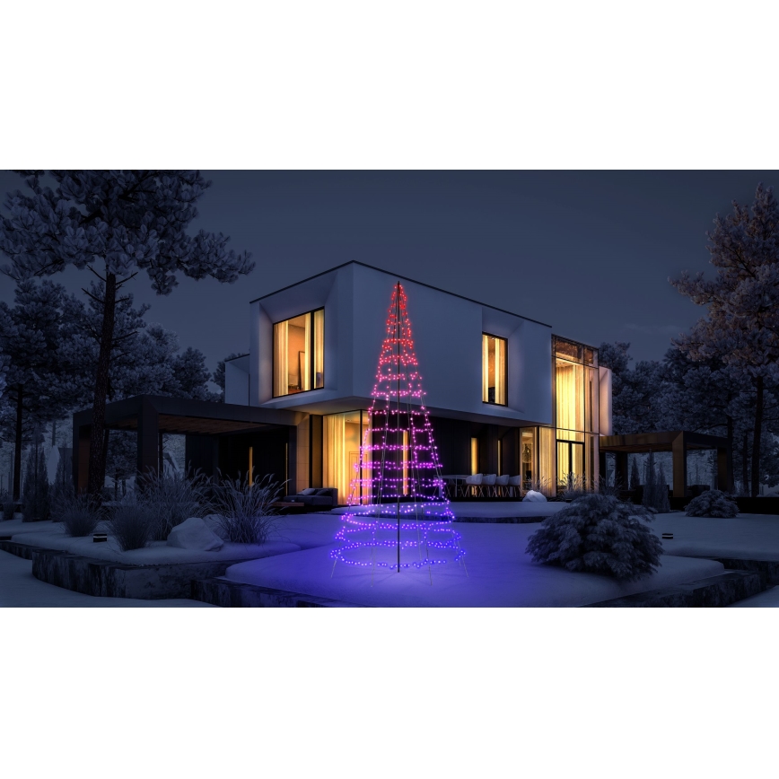 Twinkly - LED RGBW Ściemnialna zewnętrzna choinka świąteczna LIGHT TREE, 1000 diod LED, 6 m, IP44, Wi-Fi