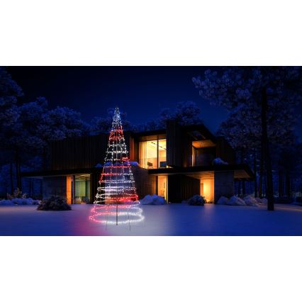Twinkly - LED RGBW Ściemnialna zewnętrzna choinka świąteczna LIGHT TREE, 1000 diod LED, 6 m, IP44, Wi-Fi