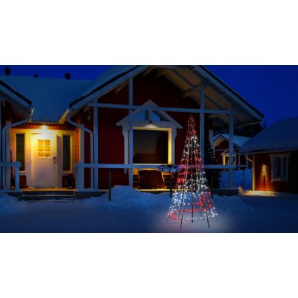 Twinkly - LED RGBW ściemnialna zewnętrzna choinka LIGHT TREE 300xLED 2m IP44 Wi-Fi
