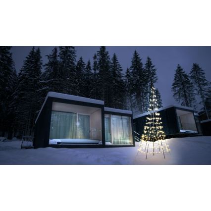 Twinkly - LED RGBW ściemnialna zewnętrzna choinka LIGHT TREE 300xLED 2m IP44 Wi-Fi