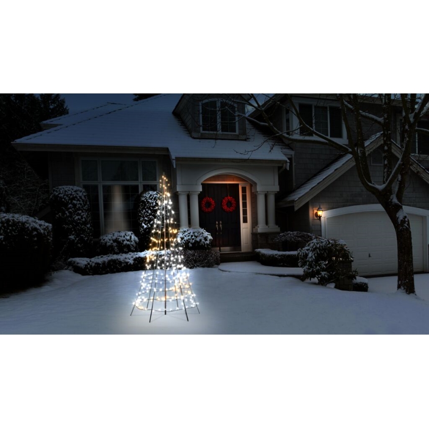 Twinkly - LED RGBW ściemnialna zewnętrzna choinka LIGHT TREE 300xLED 2m IP44 Wi-Fi