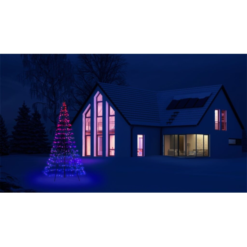 Twinkly - LED RGBW ściemnialna zewnętrzna choinka LIGHT TREE 450xLED 3m IP44 Wi-Fi