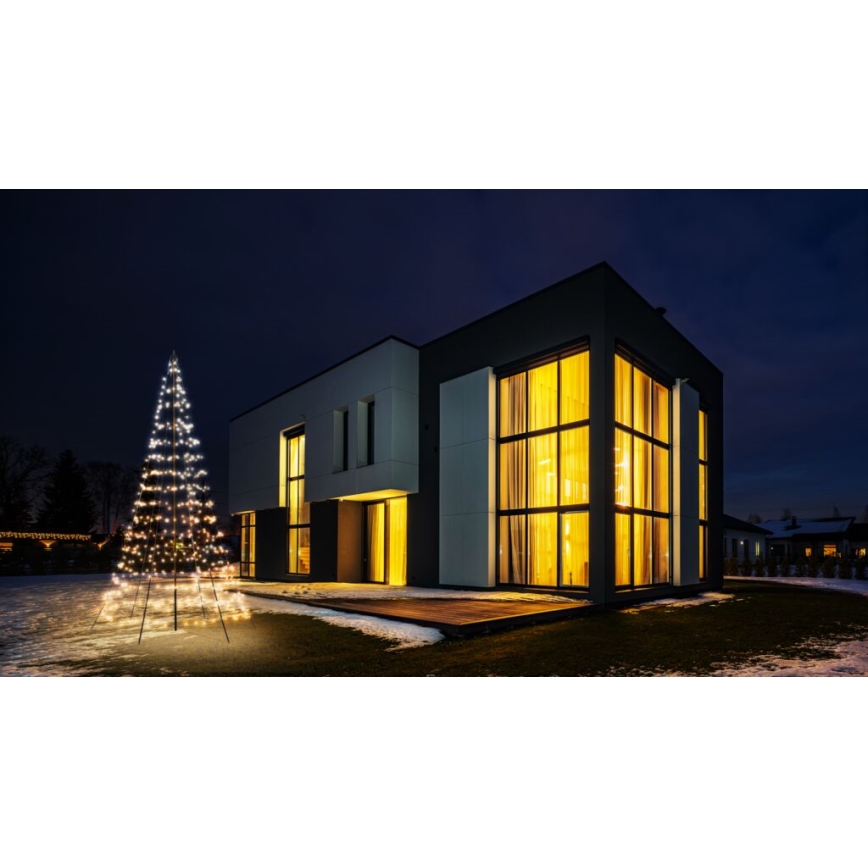 Twinkly - LED RGBW ściemnialna zewnętrzna choinka LIGHT TREE 450xLED 3m IP44 Wi-Fi