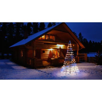 Twinkly - LED RGBW ściemnialna zewnętrzna choinka LIGHT TREE 450xLED 3m IP44 Wi-Fi
