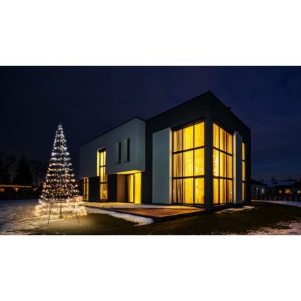 Twinkly - LED RGBW Ściemnialna zewnętrzna choinka bożonarodzeniowa LIGHT TREE 450xLED 3m IP44 Wi-Fi