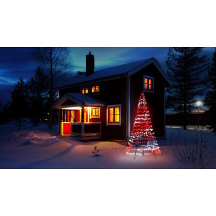 Twinkly - LED RGBW Ściemnialna zewnętrzna choinka bożonarodzeniowa LIGHT TREE 450xLED 3m IP44 Wi-Fi