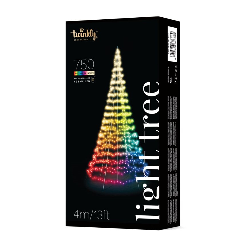 Twinkly - LED RGBW Ściemnialna zewnętrzna choinka bożonarodzeniowa LIGHT TREE 750xLED 4m IP44 Wi-Fi
