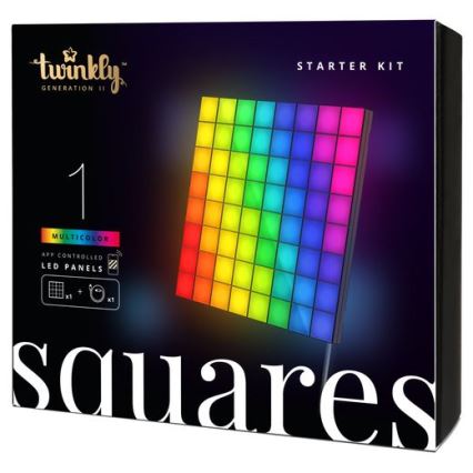 Twinkly - LED RGB Ściemnialny panel SQUARES 64xLED 16x16 cm Wi-Fi