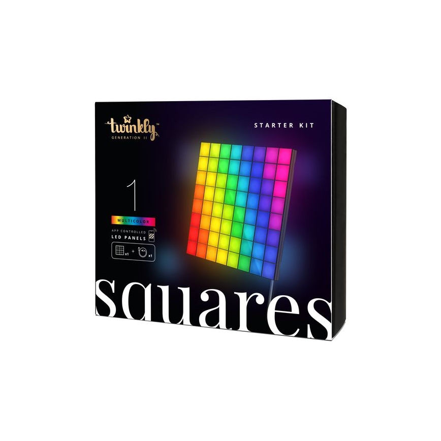 Twinkly - LED RGB Ściemnialny panel SQUARES 64xLED 16x16 cm Wi-Fi