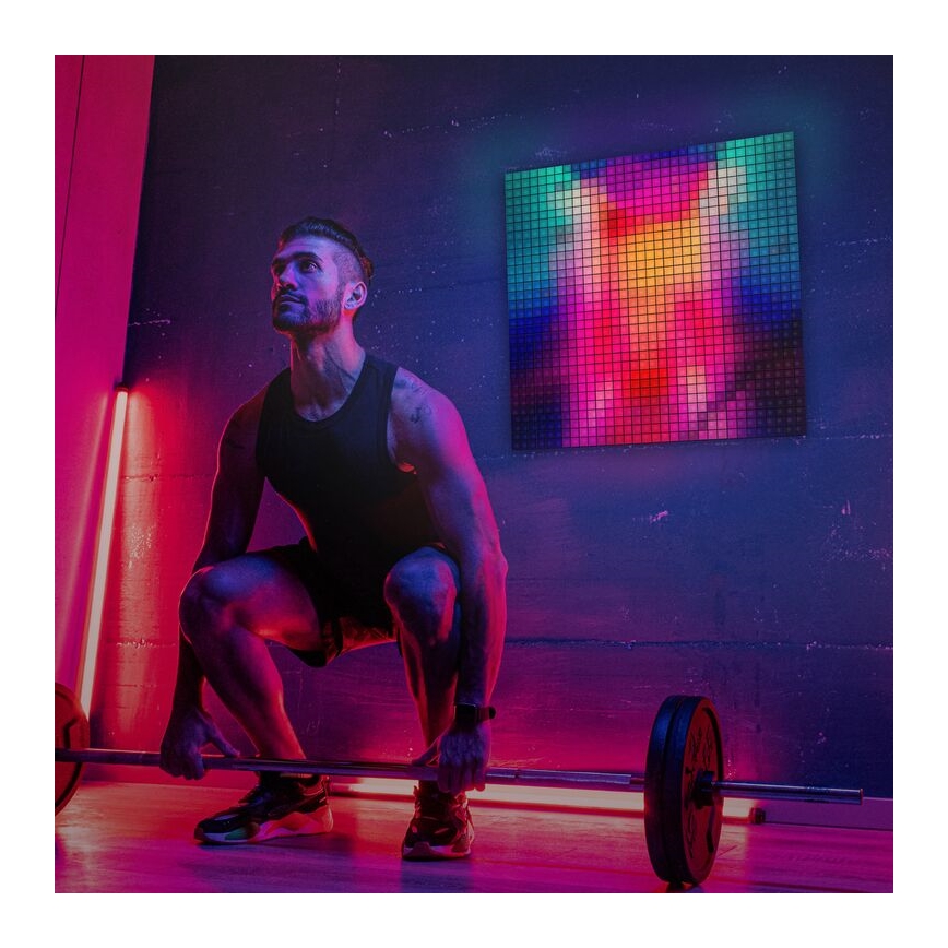 Twinkly - ZESTAW 6xLED RGB Ściemnialny panel SQUARES 64xLED 16x16 cm Wi-Fi