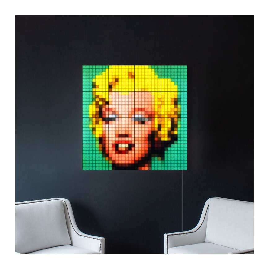 Twinkly - ZESTAW 6xLED RGB Ściemnialny panel SQUARES 64xLED 16x16 cm Wi-Fi