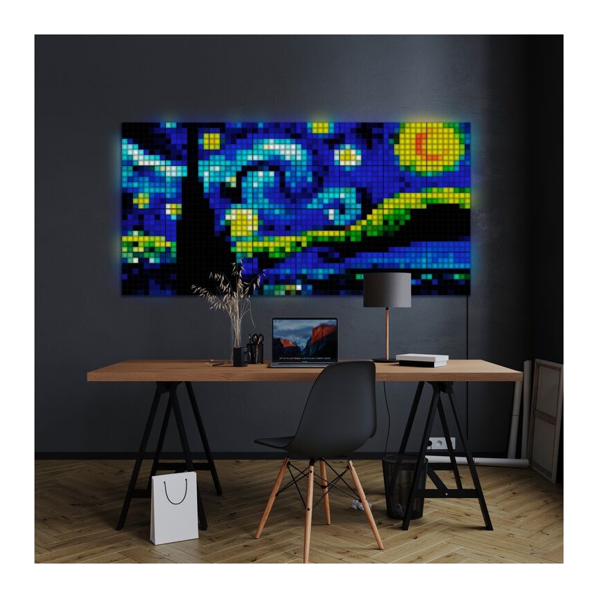 Twinkly - ZESTAW 6xLED RGB Ściemnialny panel SQUARES 64xLED 16x16 cm Wi-Fi