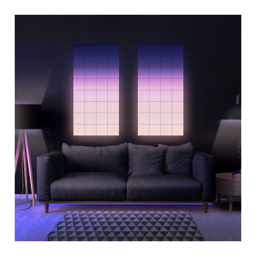 Twinkly - ZESTAW 6xLED RGB Ściemnialny panel SQUARES 64xLED 16x16 cm Wi-Fi