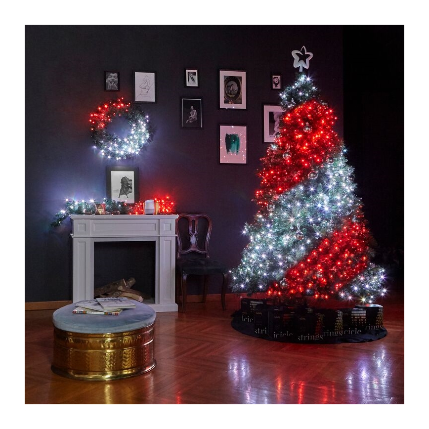 Twinkly - LED RGB Ściemnialny wieniec bożonarodzeniowy PRE-LIT WREATH 50xLED śr. 61cm Wi-Fi