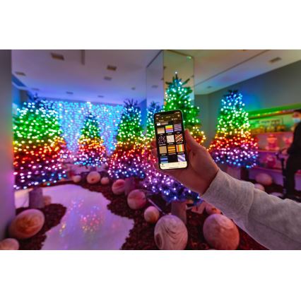 Twinkly - LED RGBW ściemnialny zewnętrzny łańcuch świąteczny STRINGS 250xLED 23,5m IP44 Wi-Fi