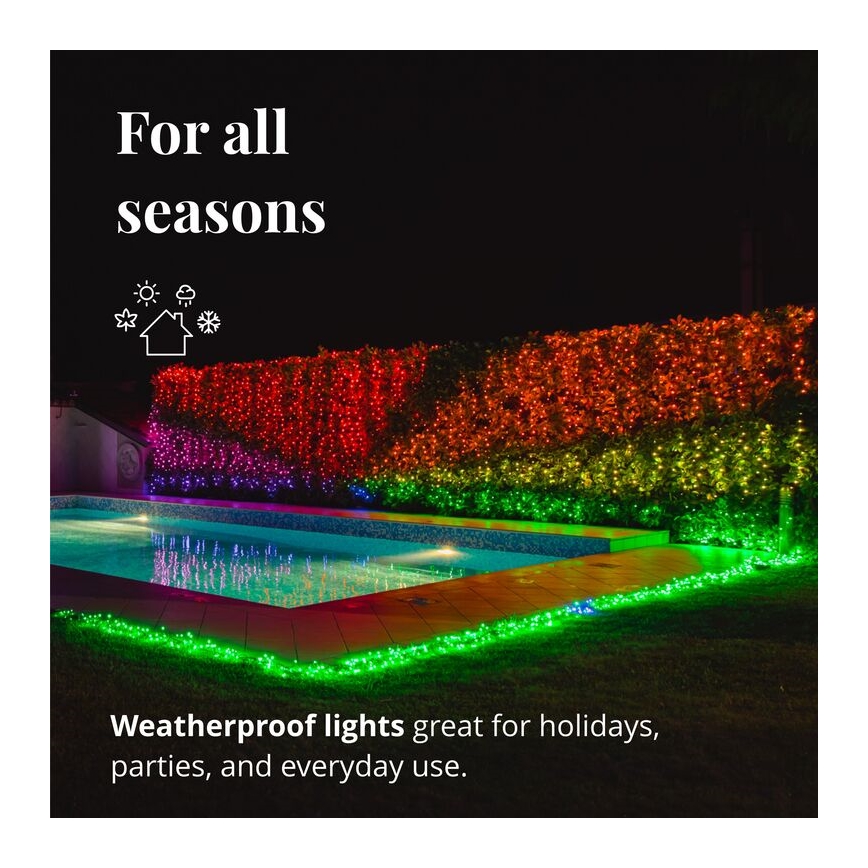 Twinkly - LED RGBW ściemnialny zewnętrzny łańcuch świąteczny STRINGS 250xLED 23,5m IP44 Wi-Fi