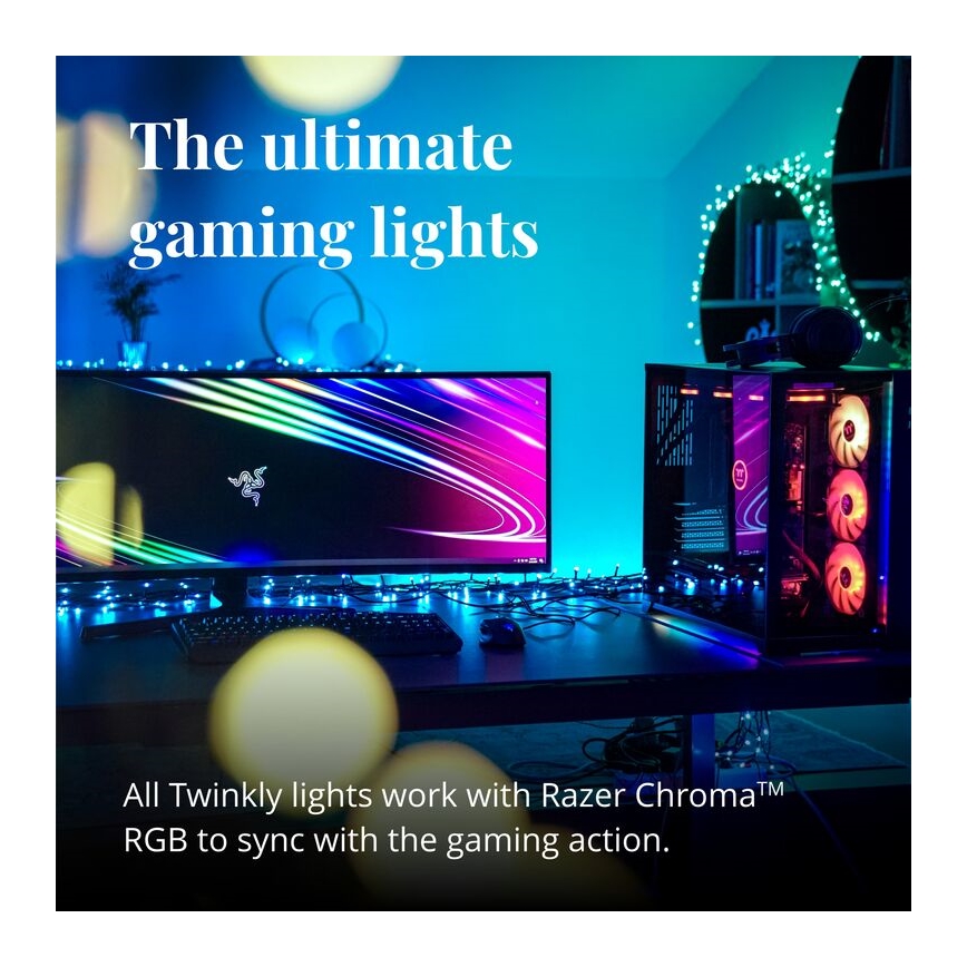 Twinkly - LED RGBW ściemnialny zewnętrzny łańcuch STRINGS 250 diod LED 23,5 m IP44 Wi-Fi