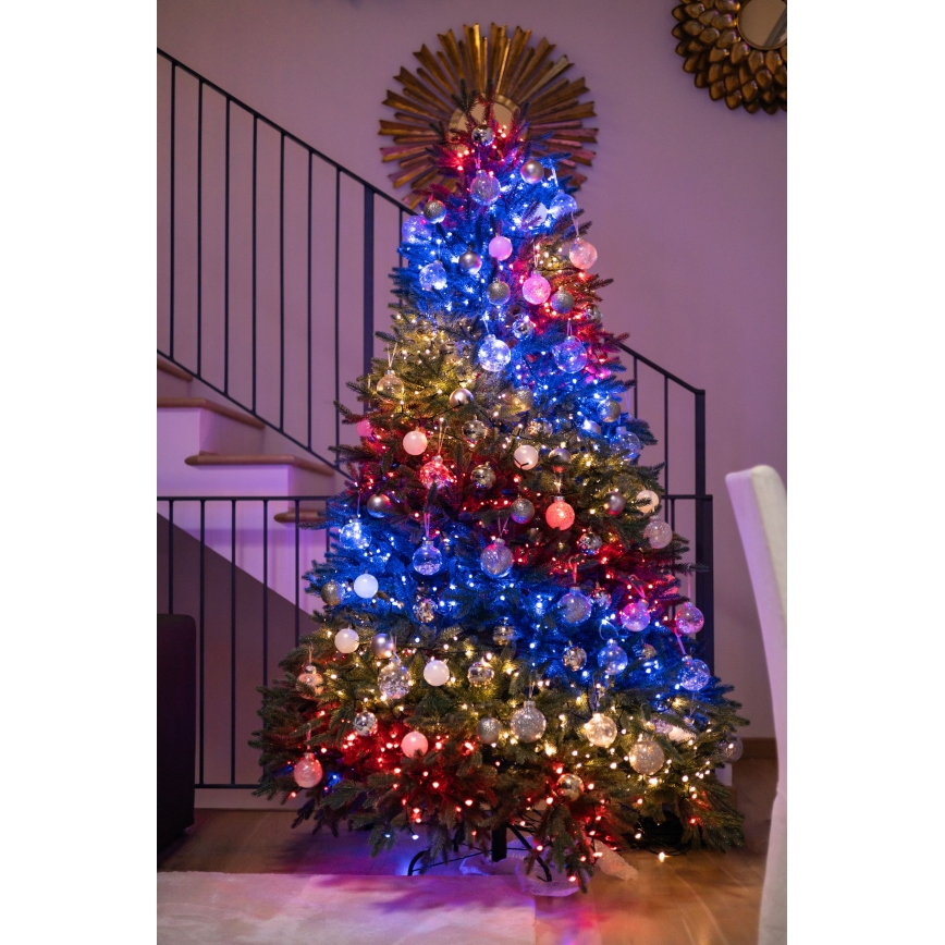 Twinkly - LED RGBW Ściemnialny zewnętrzny łańcuch bożonarodzeniowy STRINGS 250xLED 23,5m IP44 Wi-Fi