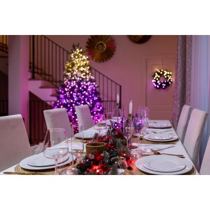 Twinkly - LED RGBW Ściemnialny zewnętrzny łańcuch bożonarodzeniowy STRINGS 250xLED 23,5m IP44 Wi-Fi