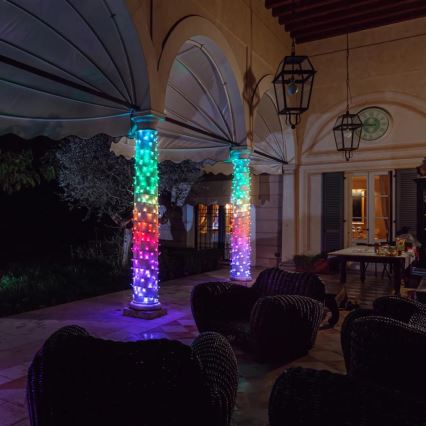 Twinkly - LED RGBW Ściemnialny zewnętrzny łańcuch bożonarodzeniowy STRINGS 250xLED 23,5m IP44 Wi-Fi