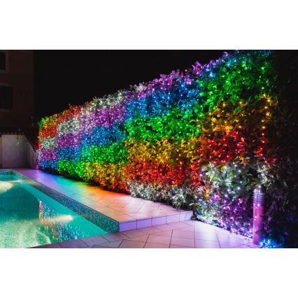 Twinkly - LED RGBW Ściemnialny zewnętrzny łańcuch bożonarodzeniowy STRINGS 250xLED 23,5m IP44 Wi-Fi