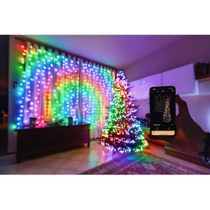 Twinkly - LED RGBW Ściemnialny zewnętrzny łańcuch bożonarodzeniowy STRINGS 250xLED 23,5m IP44 Wi-Fi