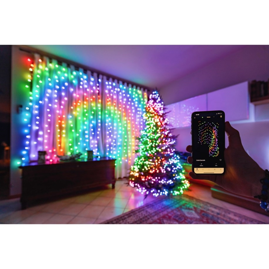 Twinkly - LED RGBW Ściemnialny zewnętrzny łańcuch bożonarodzeniowy STRINGS 250xLED 23,5m IP44 Wi-Fi