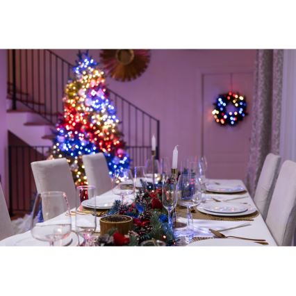 Twinkly - LED RGBW Ściemnialny zewnętrzny łańcuch bożonarodzeniowy STRINGS 250xLED 23,5m IP44 Wi-Fi