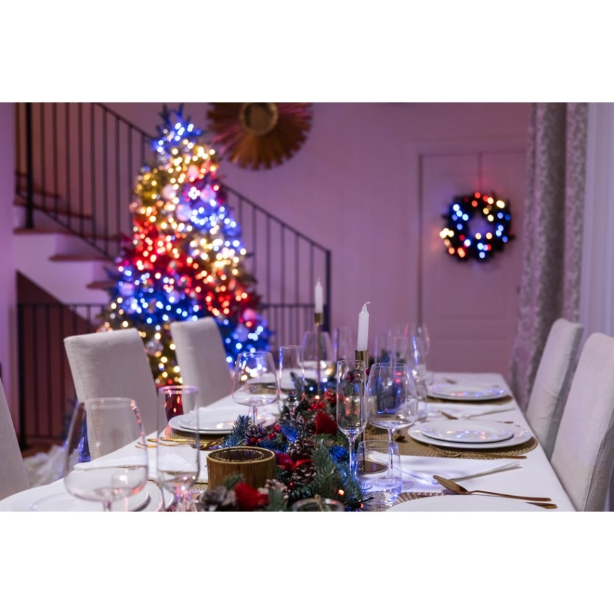 Twinkly - LED RGBW Ściemnialny zewnętrzny łańcuch bożonarodzeniowy STRINGS 250xLED 23,5m IP44 Wi-Fi
