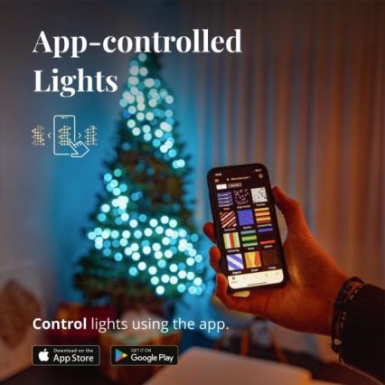 Twinkly - LED RGBW Ściemnialny zewnętrzny łańcuch bożonarodzeniowy STRINGS 250xLED 23,5m IP44 Wi-Fi