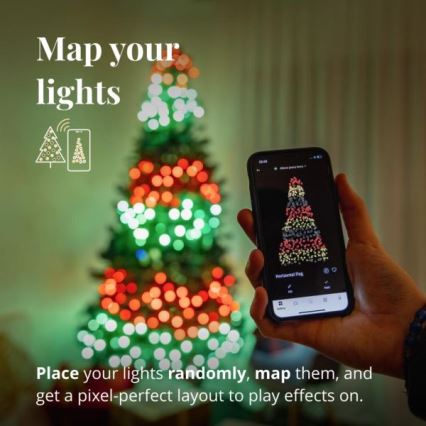 Twinkly - LED RGBW Ściemnialny zewnętrzny łańcuch bożonarodzeniowy STRINGS 250xLED 23,5m IP44 Wi-Fi