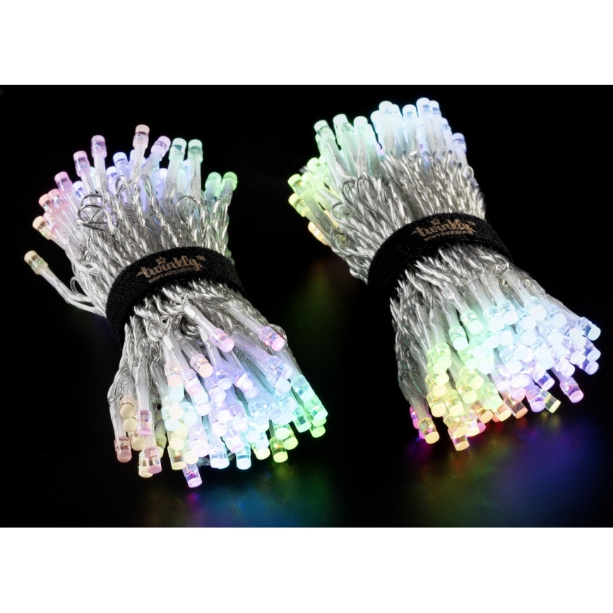 Twinkly - LED RGBW Ściemnialny zewnętrzny łańcuch bożonarodzeniowy STRINGS 250xLED 23,5m IP44 Wi-Fi