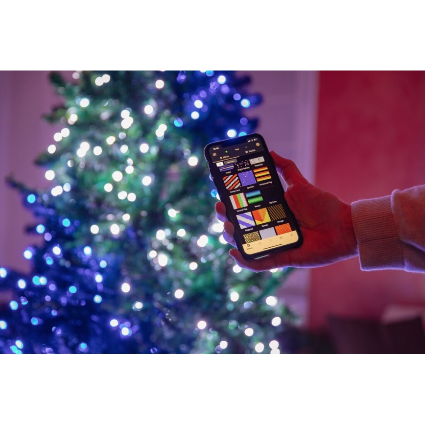 Twinkly - LED RGB Ściemnialny zewnętrzny łańcuch bożonarodzeniowy STRINGS 250xLED 23,5m IP44 Wi-Fi