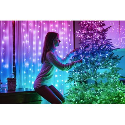 Twinkly - LED RGB Ściemnialny zewnętrzny łańcuch bożonarodzeniowy STRINGS 250xLED 23,5m IP44 Wi-Fi