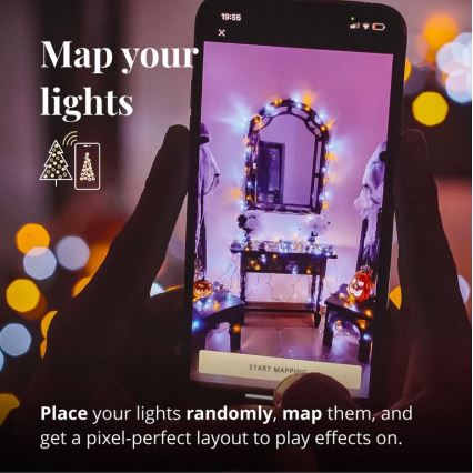 Twinkly - LED Ściemnialny zewnętrzny łańcuch bożonarodzeniowy STRINGS 400xLED 35,5m IP44 Wi-Fi