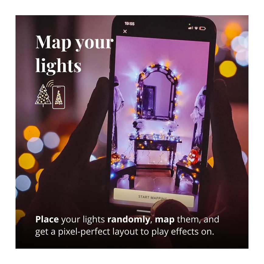 Twinkly - LED Ściemnialny zewnętrzny łańcuch bożonarodzeniowy STRINGS 400xLED 35,5m IP44 Wi-Fi