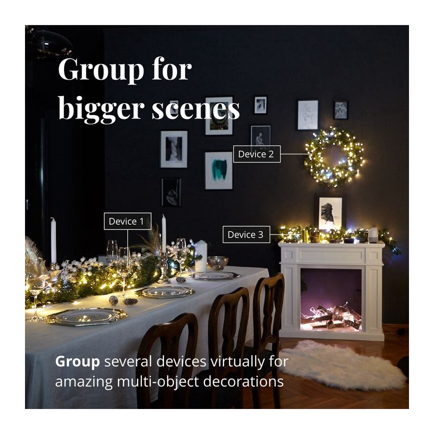 Twinkly - LED Ściemnialny zewnętrzny łańcuch bożonarodzeniowy STRINGS 400xLED 35,5m IP44 Wi-Fi