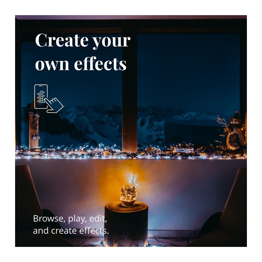 Twinkly - LED Ściemnialny zewnętrzny łańcuch bożonarodzeniowy STRINGS 400xLED 35,5m IP44 Wi-Fi