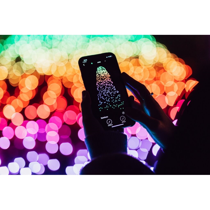 Twinkly - LED RGBW Ściemnialny zewnętrzny łańcuch bożonarodzeniowy STRINGS 400xLED 35,5m IP44 Wi-Fi