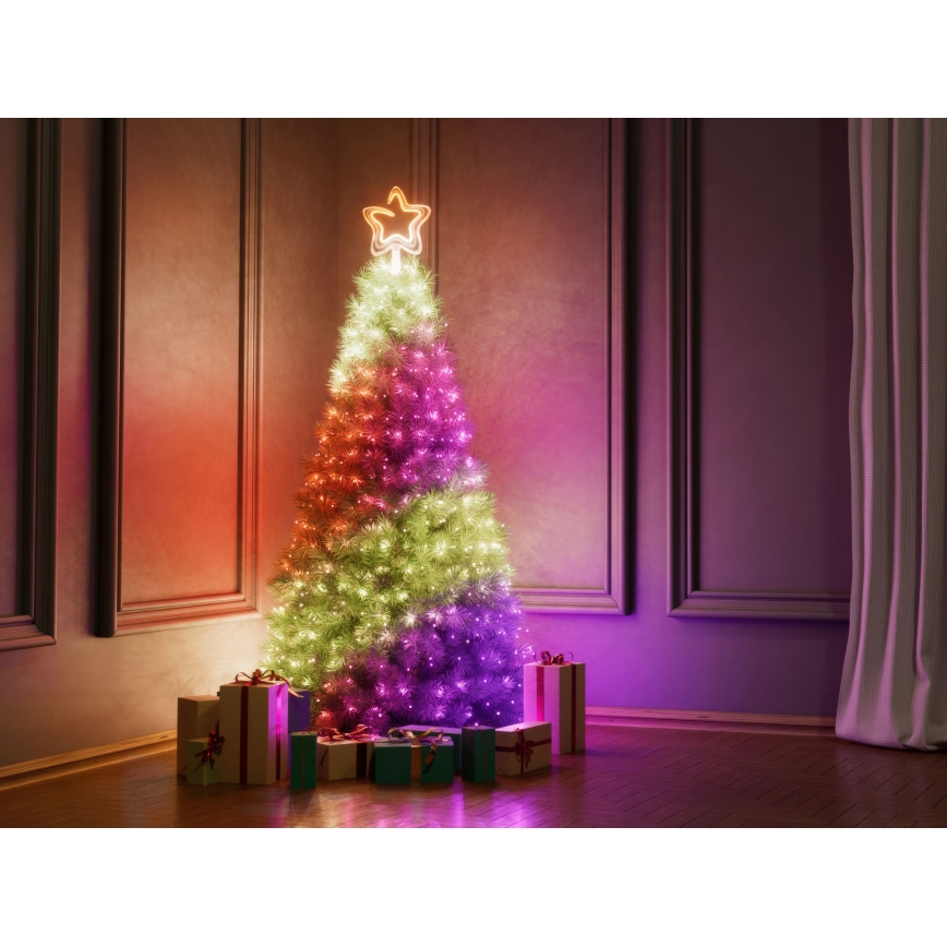 Twinkly - LED RGB Ściemnialna vánoční Gwiazda TREE TOPPER 76xLED USB Wi-Fi