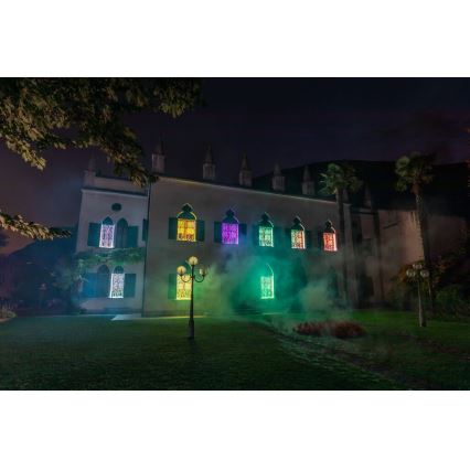 Twinkly - LED RGBW Ściemnialna zewnętrzna kurtyna bożonarodzeniowa CURTAIN 210xLED 6,1m IP44 Wi-Fi